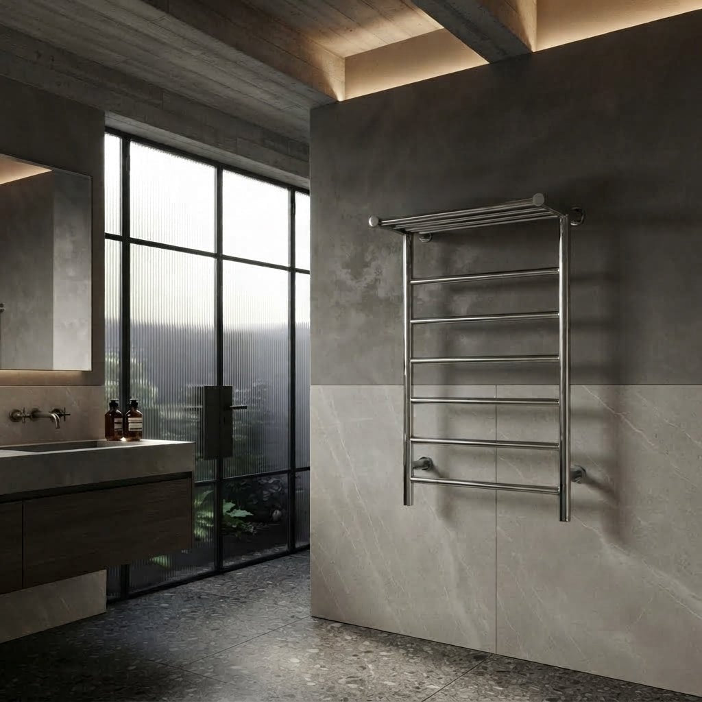 Reina Maira Designer Dry Electric Heated Towel Rail in 1190H x 500W