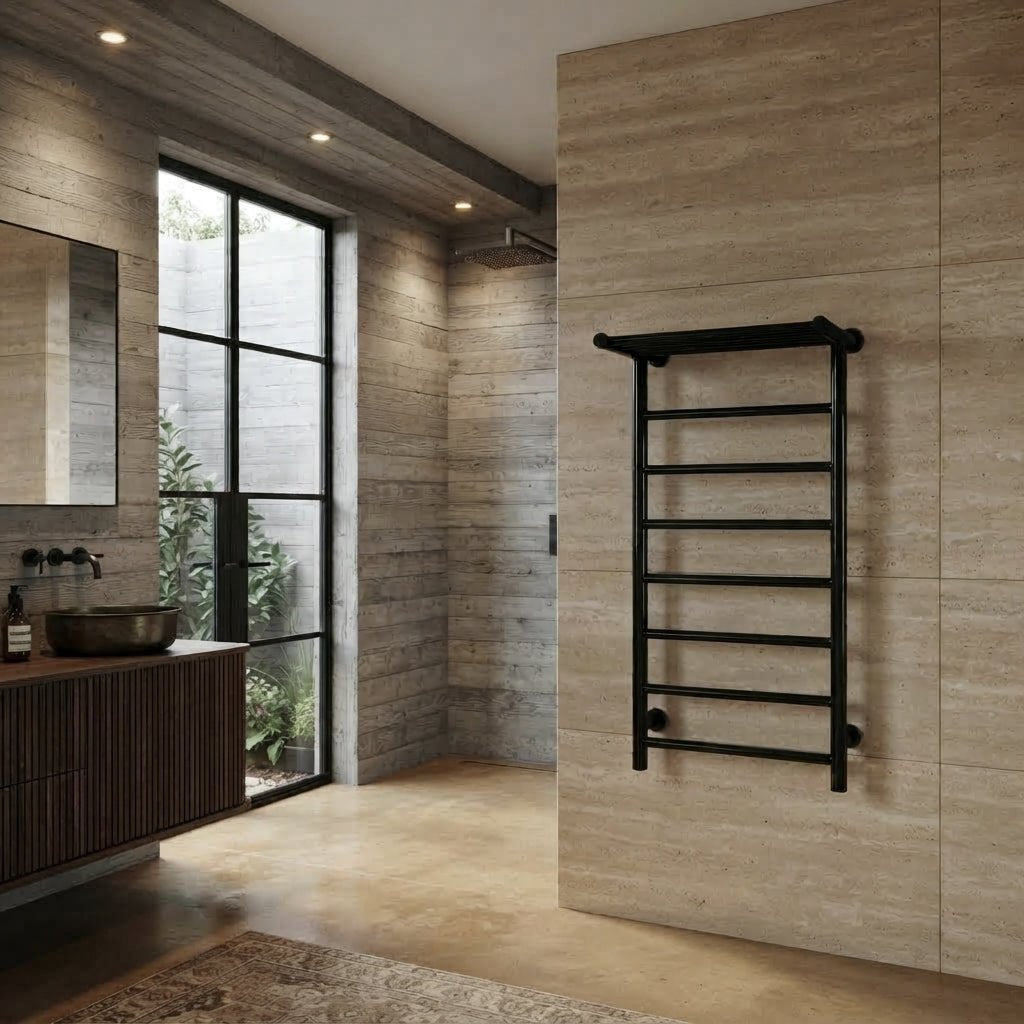 Reina Maira Designer Dry Electric Heated Towel Rail in 1190H x 500W
