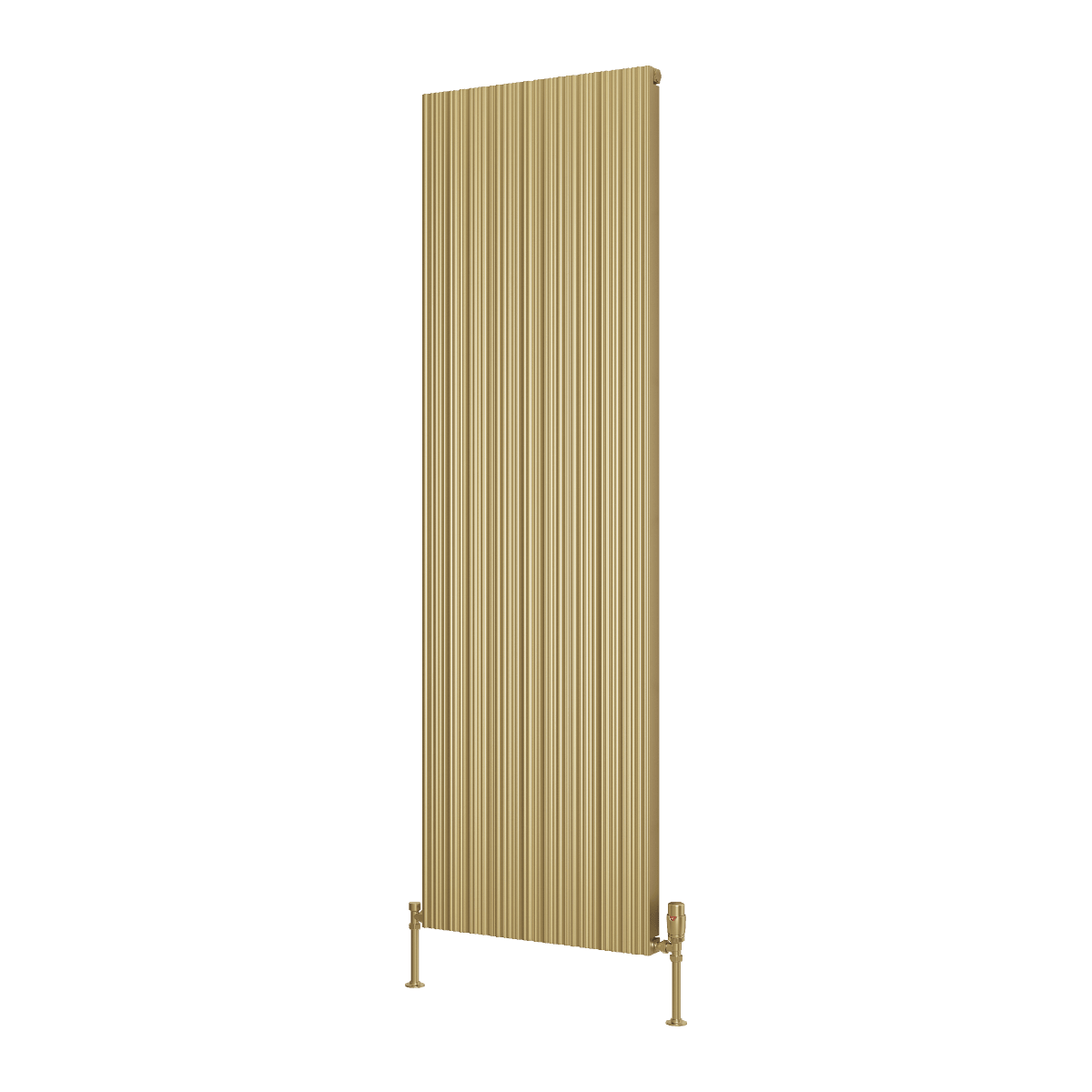 Reina Melvin Tall Contemporary Aluminium Radiator in Brass