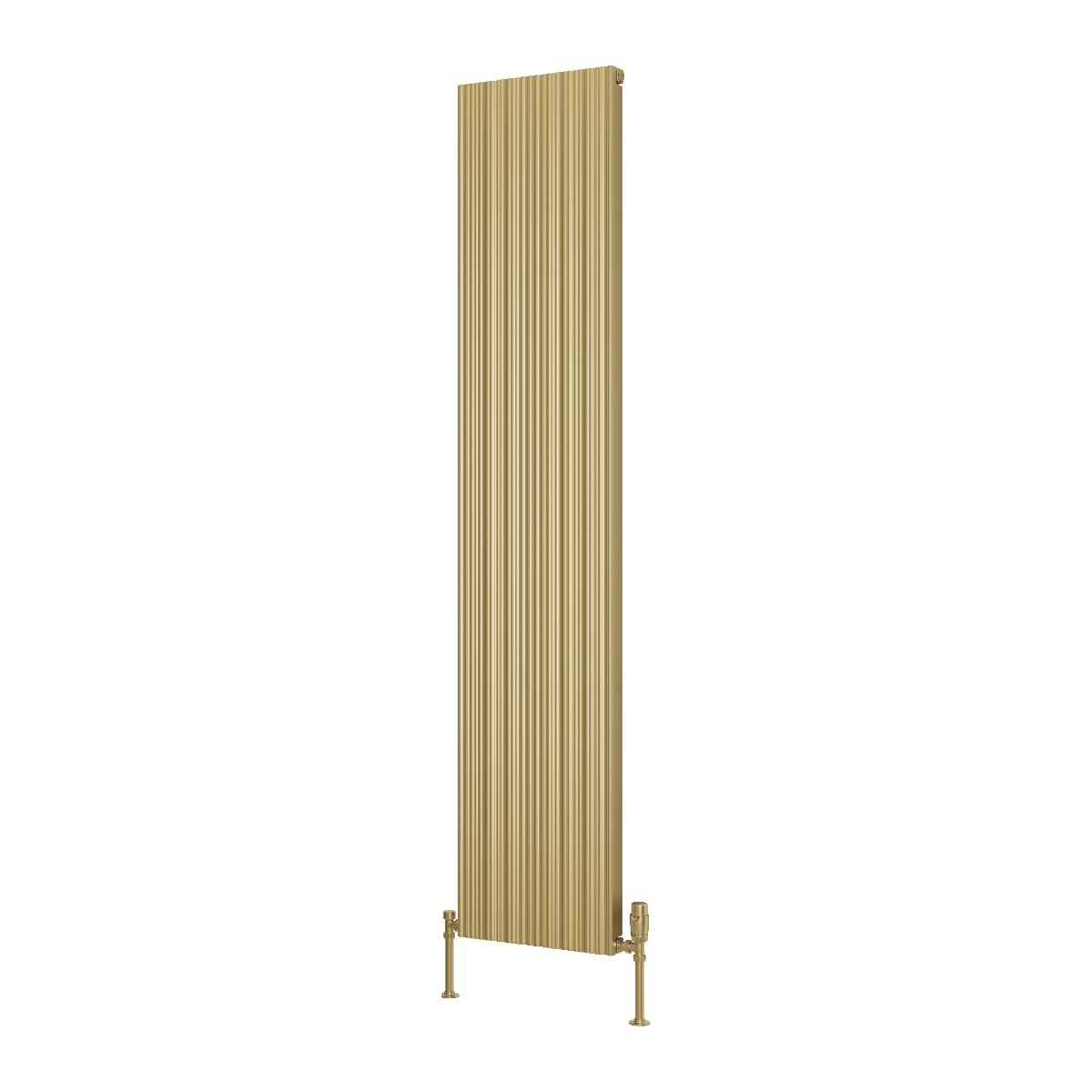 Reina Melvin Tall Contemporary Aluminium Radiator in Brass
