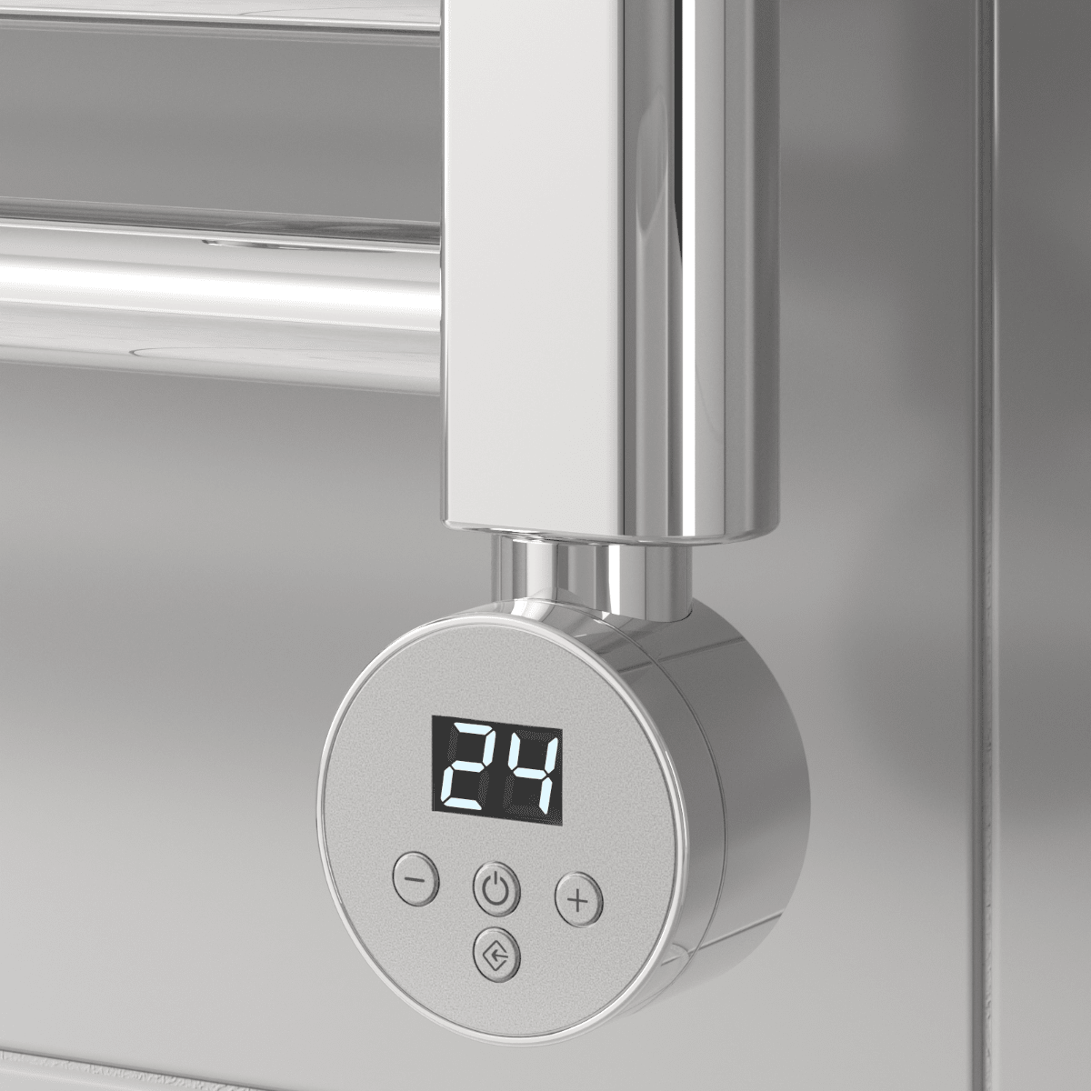 Reina Mini Round Thermostatic Control Unit in Chrome