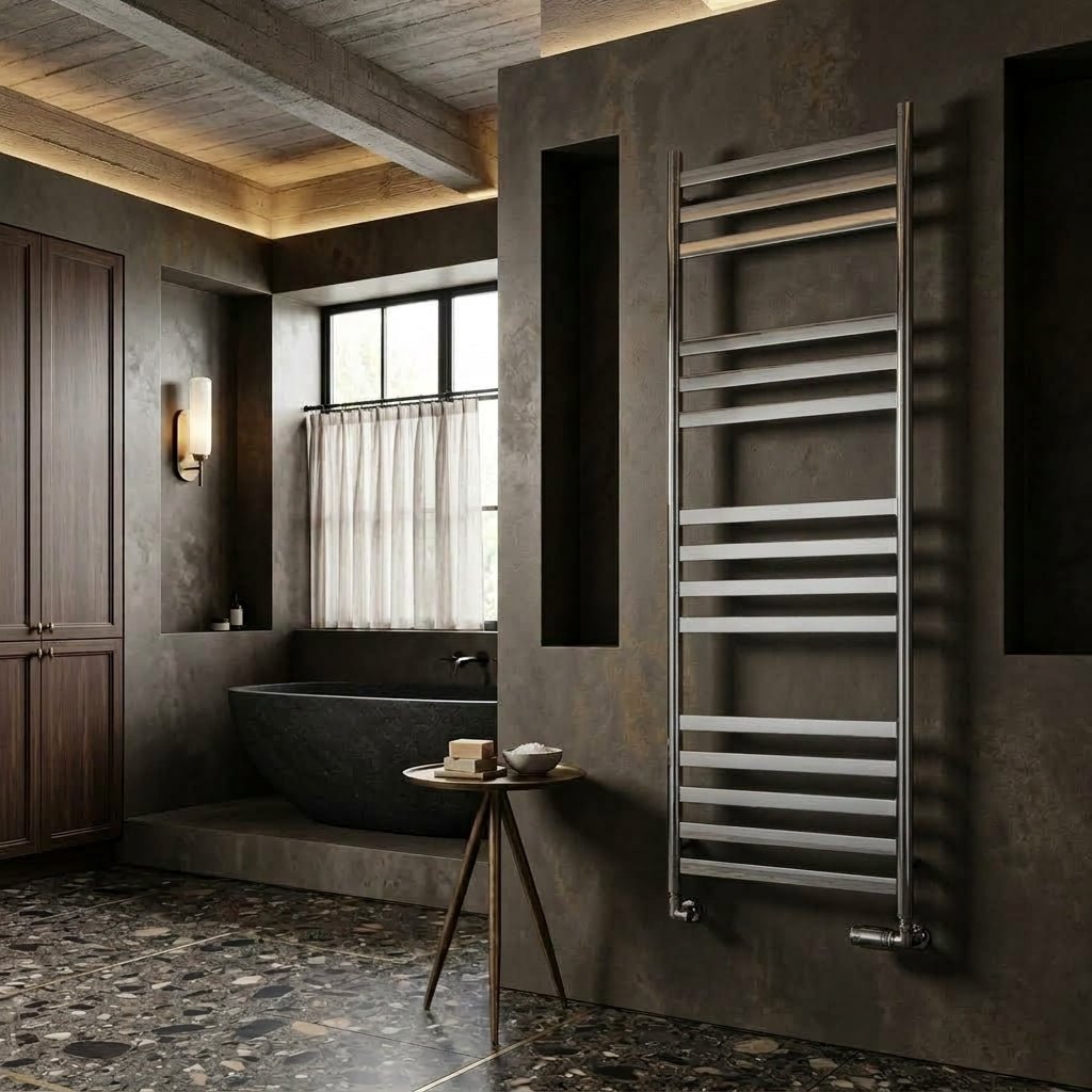Reina Misa Stainless Steel Bathroom Towel Rail in 720H x 530W