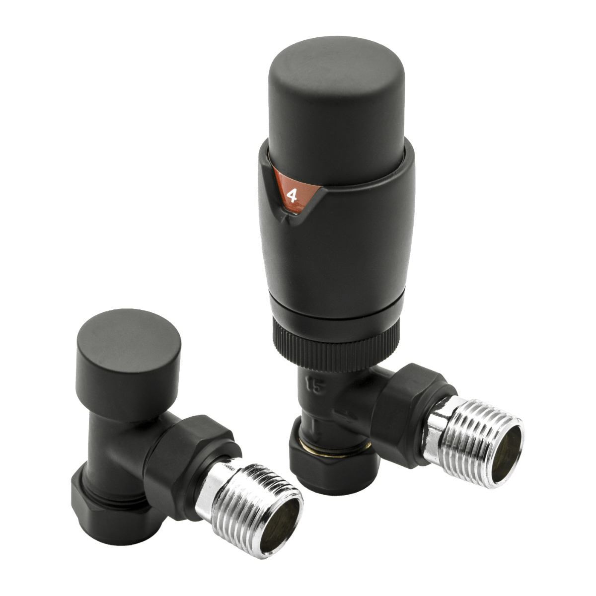 Reina Modal TRV Angled Valves in Black