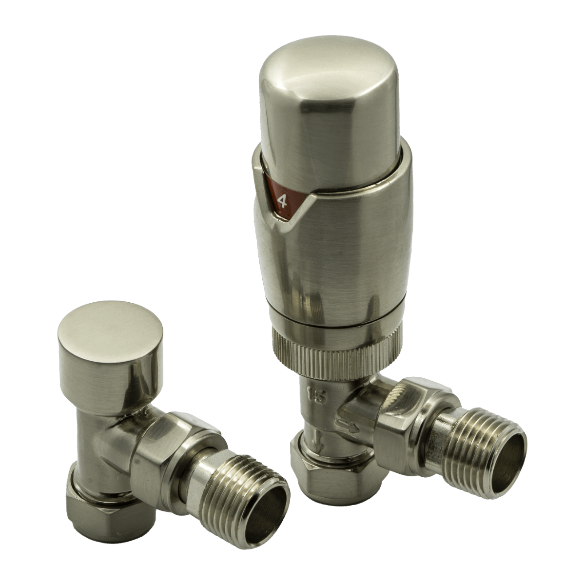 Reina Modal TRV Angled Valves in Brushed