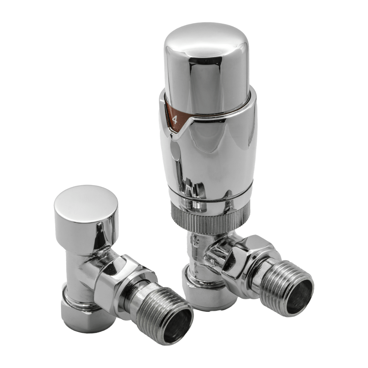 Reina Modal TRV Angled Valves in Chrome