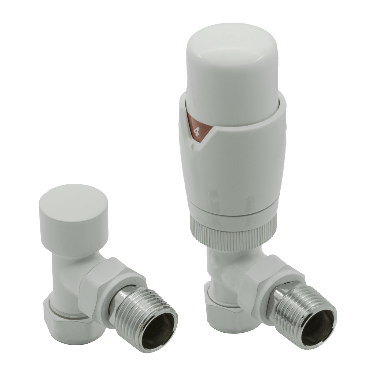 Reina Modal TRV Angled Valves in White