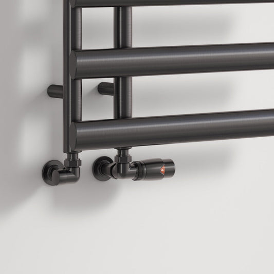 Reina Modal TRV Corner Valves in Anthracite