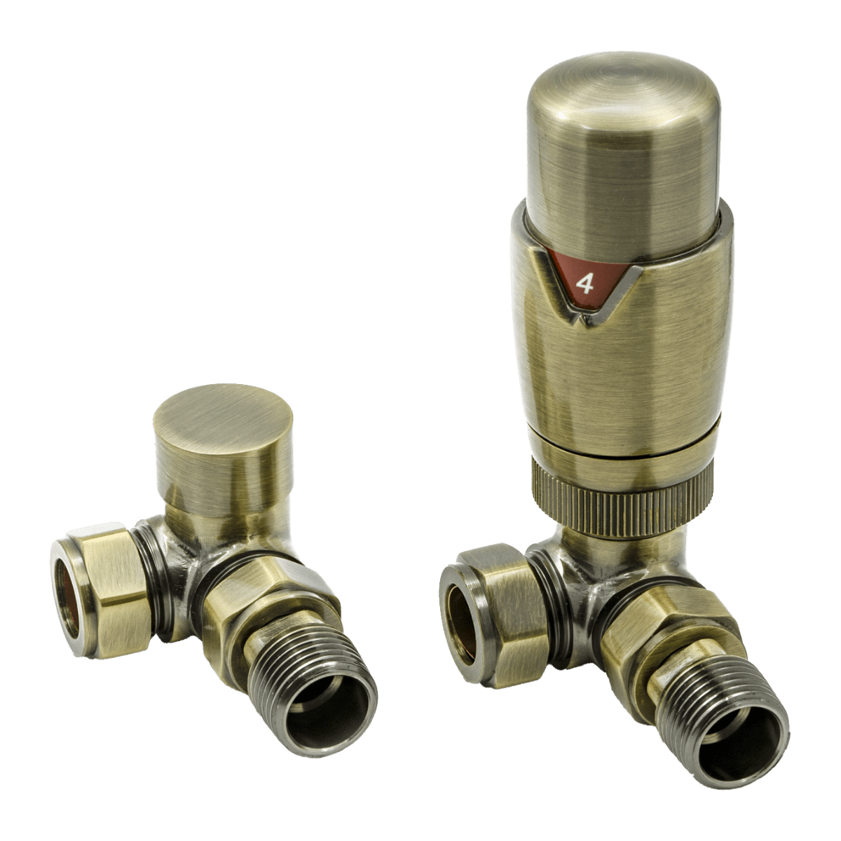 Reina Modal TRV Corner Valves in Bronze
