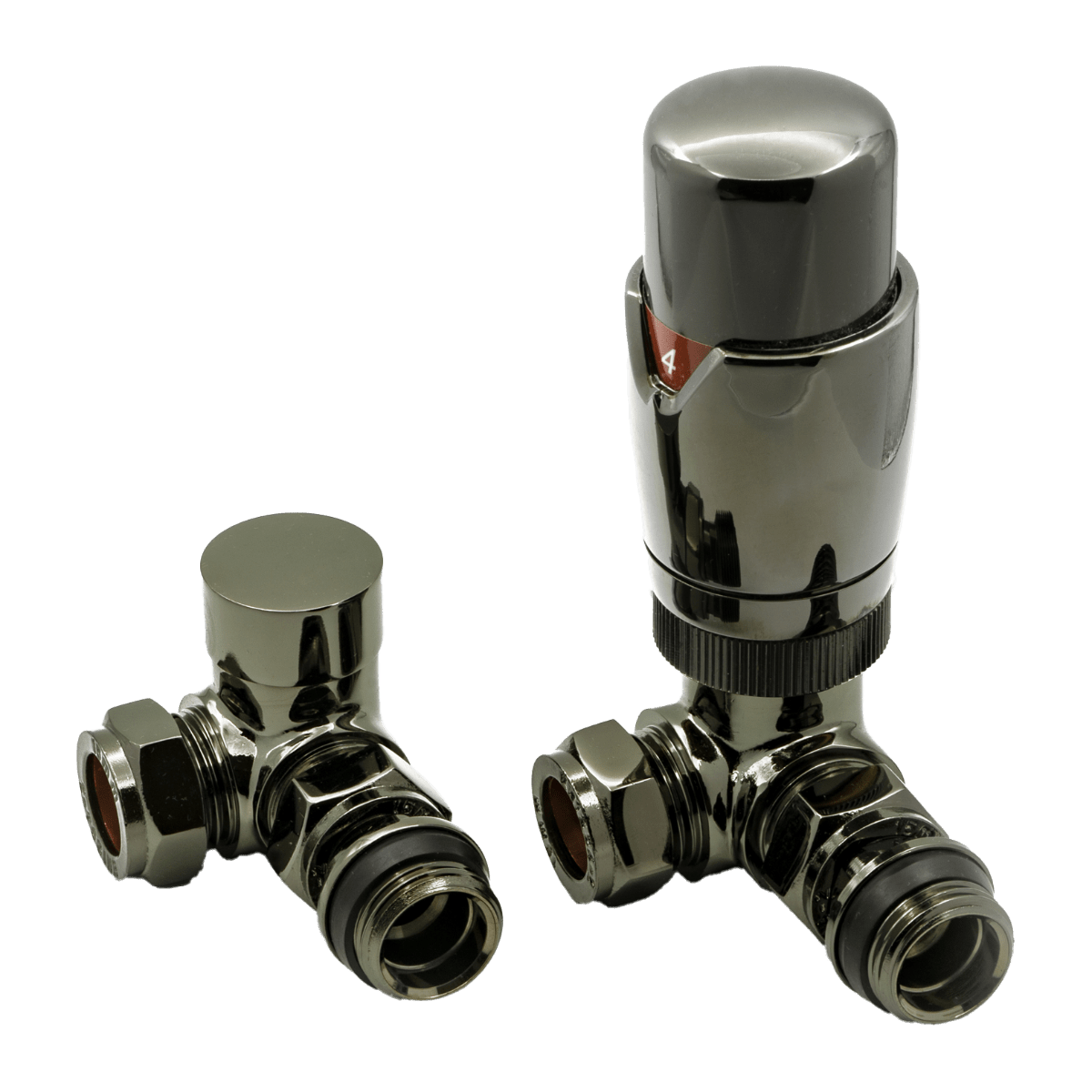 Reina Modal TRV Corner Valves in Oiled Bronze