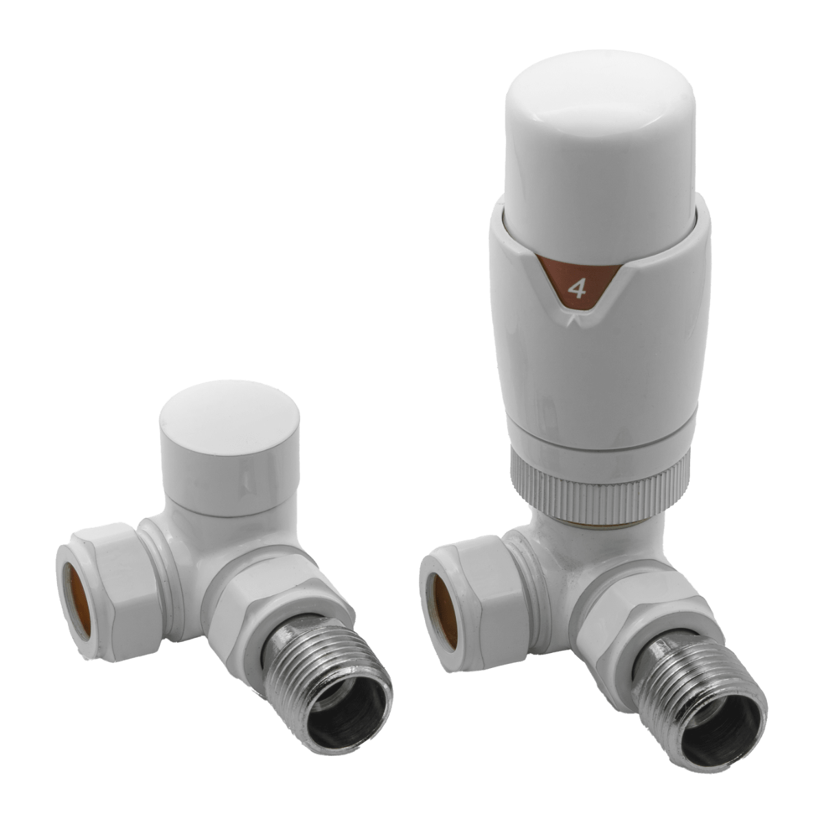Reina Modal TRV Corner Valves in White