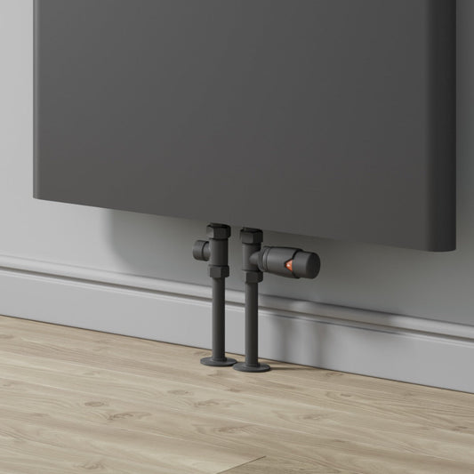Reina Modal TRV Straight Valves in Anthracite