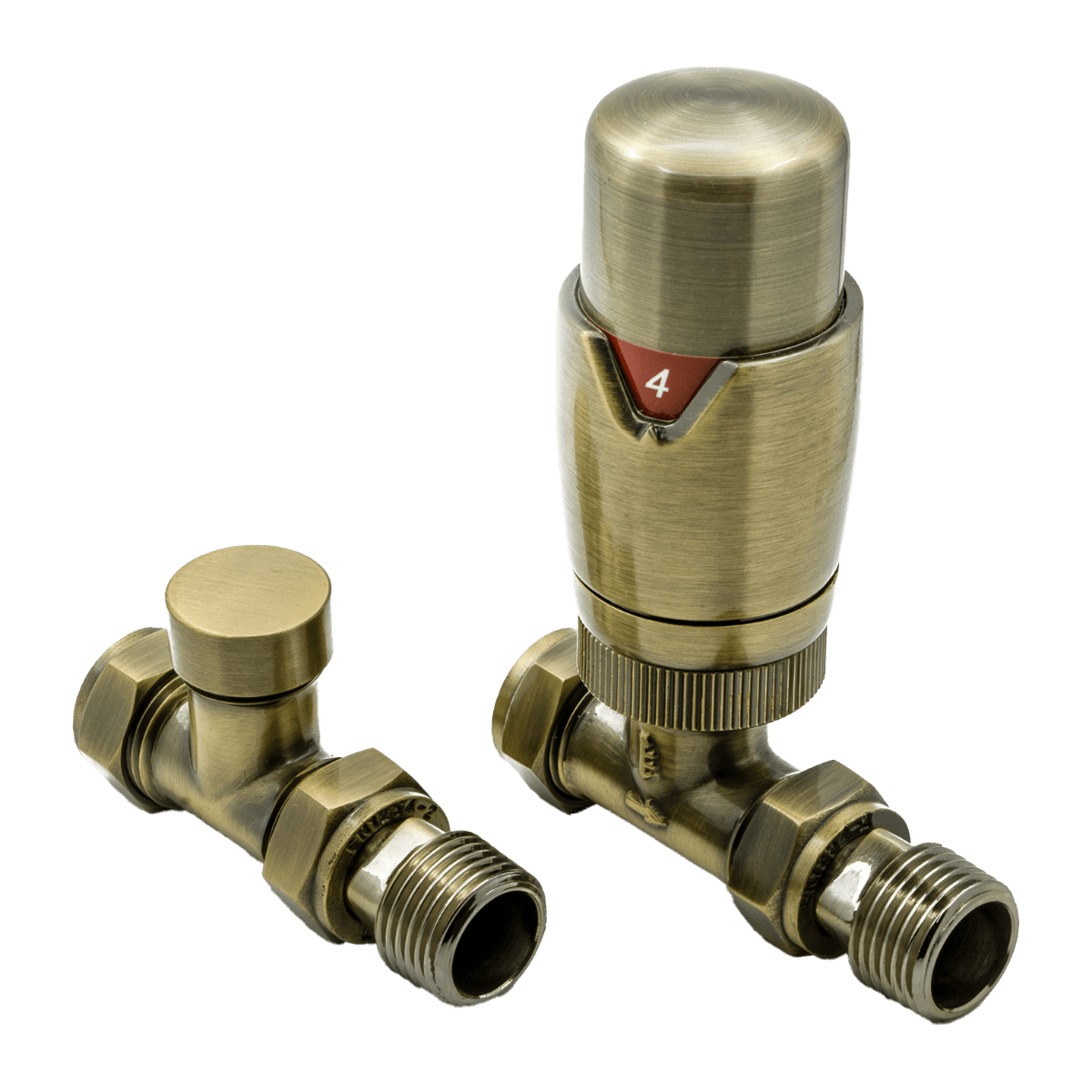 Reina Modal TRV Straight Valves in Bronze