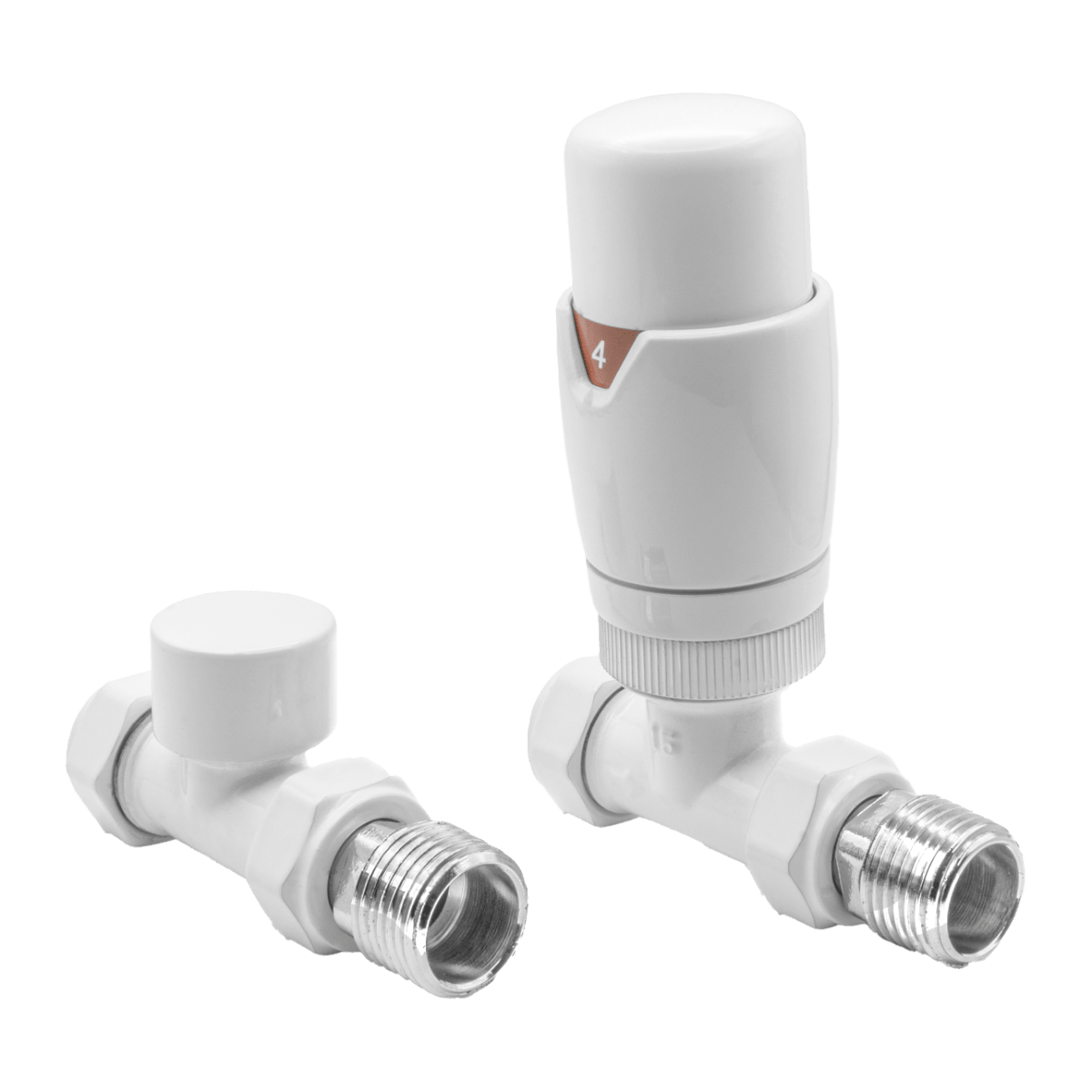 Reina Modal TRV Straight Valves in White
