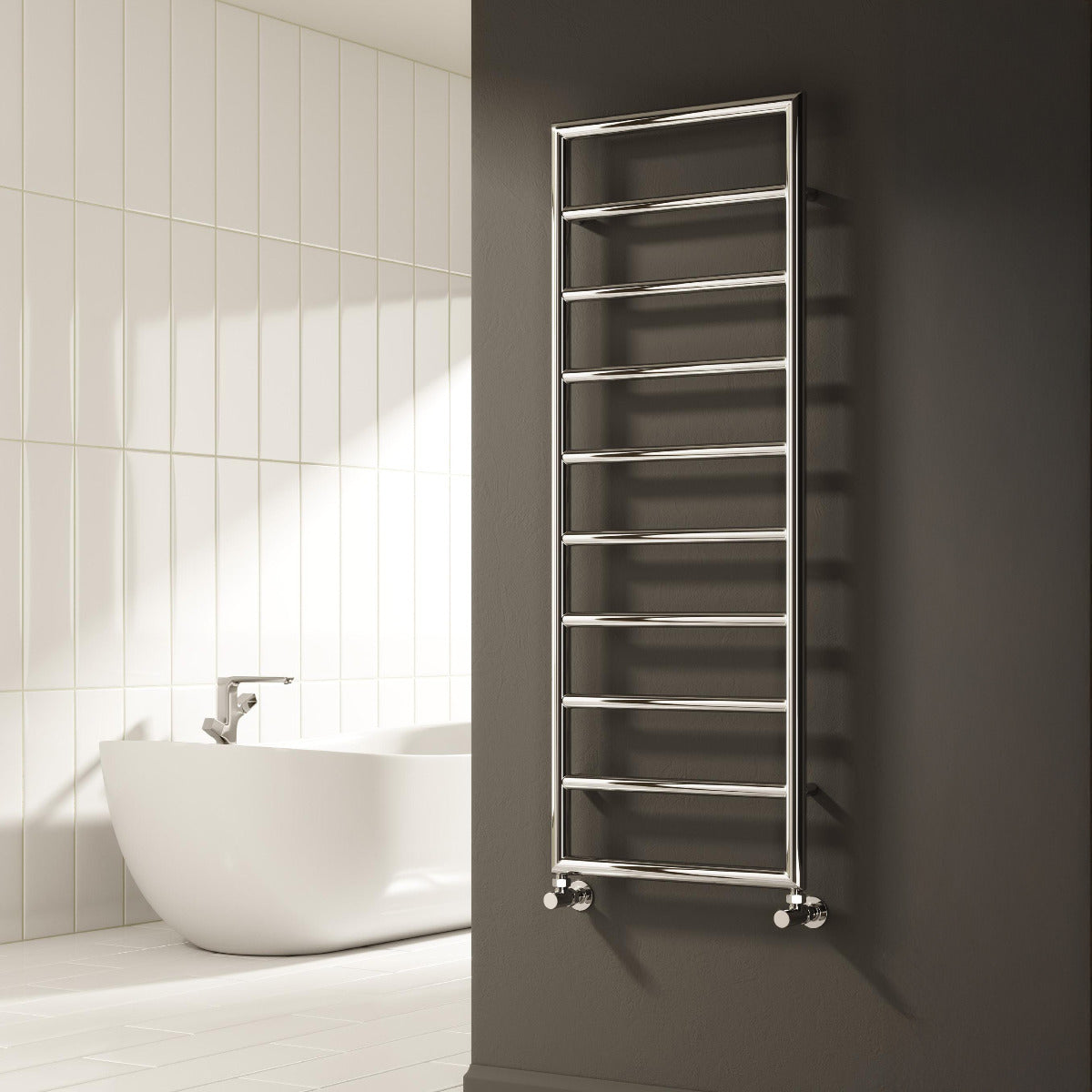 Reina Nardo Modern Towel Radiator in Chrome | 4 sizes