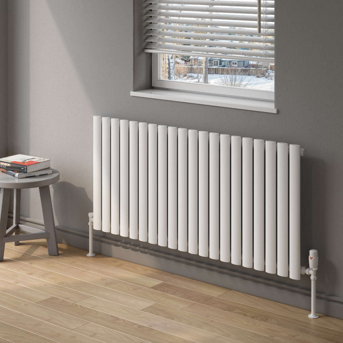 Reina Neva Horizontal Single Panel Radiator | 2 colours, 6 sizes