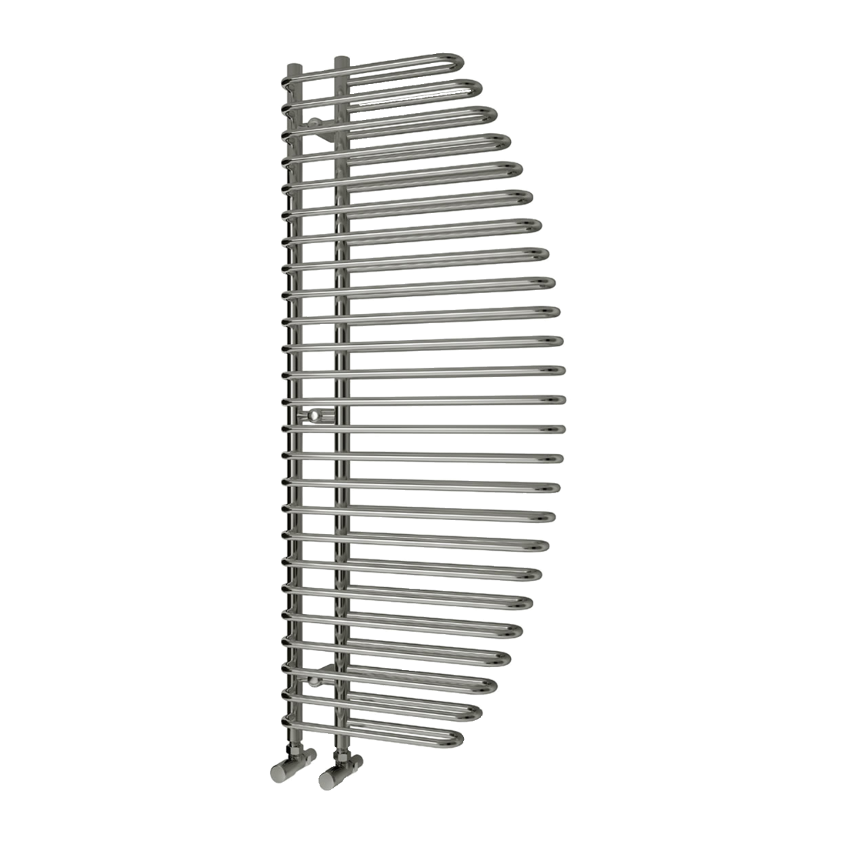 Reina Nola Chrome Curve Steel Bathroom Radiator 1400H x 600W | 1 colour, 1 size