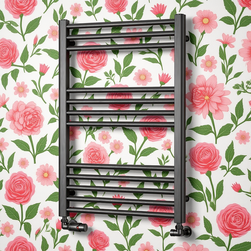 Reina Ottone Brushed Gun Metal Steel Bathroom Radiator | 1 colour, 6 sizes