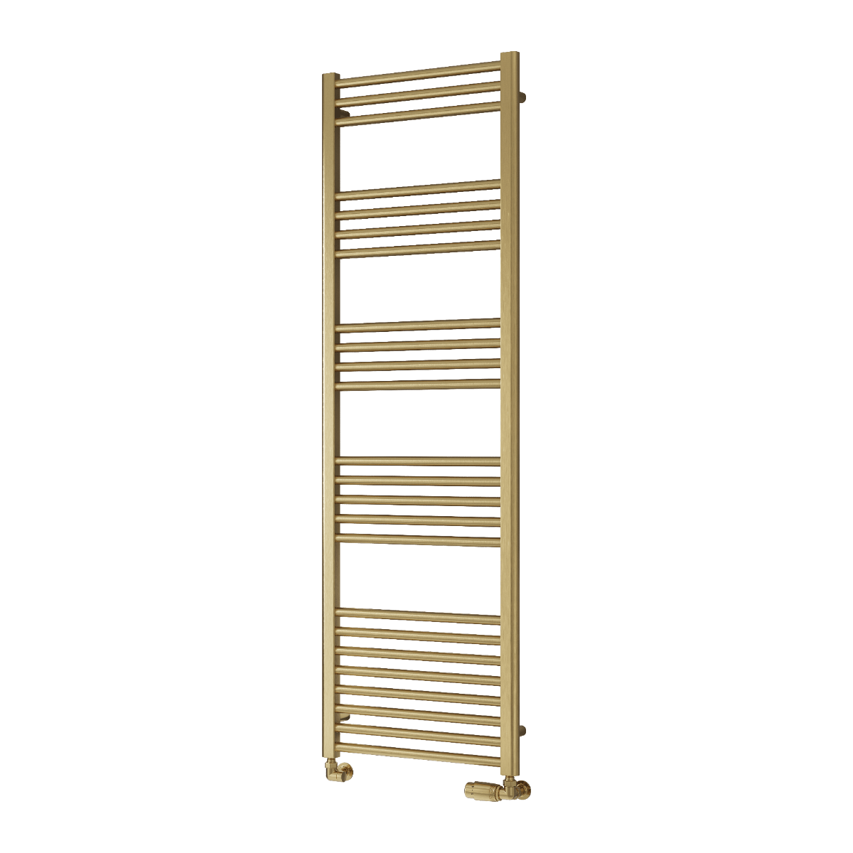 Reina Ottone Brushed Brass Steel Bathroom Radiator in 1600H x 600W