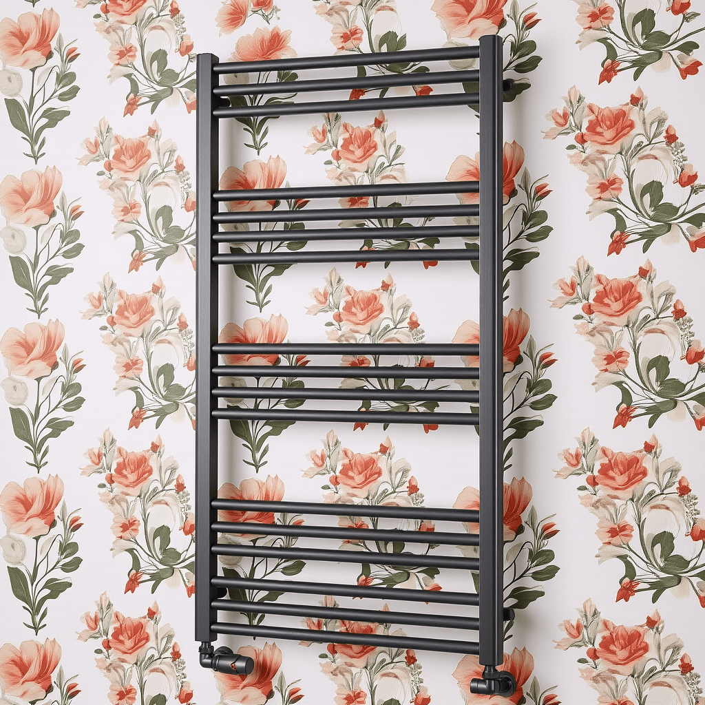 Reina Ottone Brushed Gun Metal Steel Bathroom Radiator in 1200H x 600W