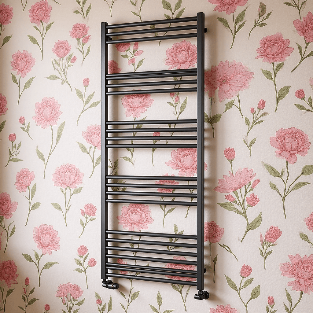 Reina Ottone Brushed Gun Metal Steel Bathroom Radiator in 1600H x 600W