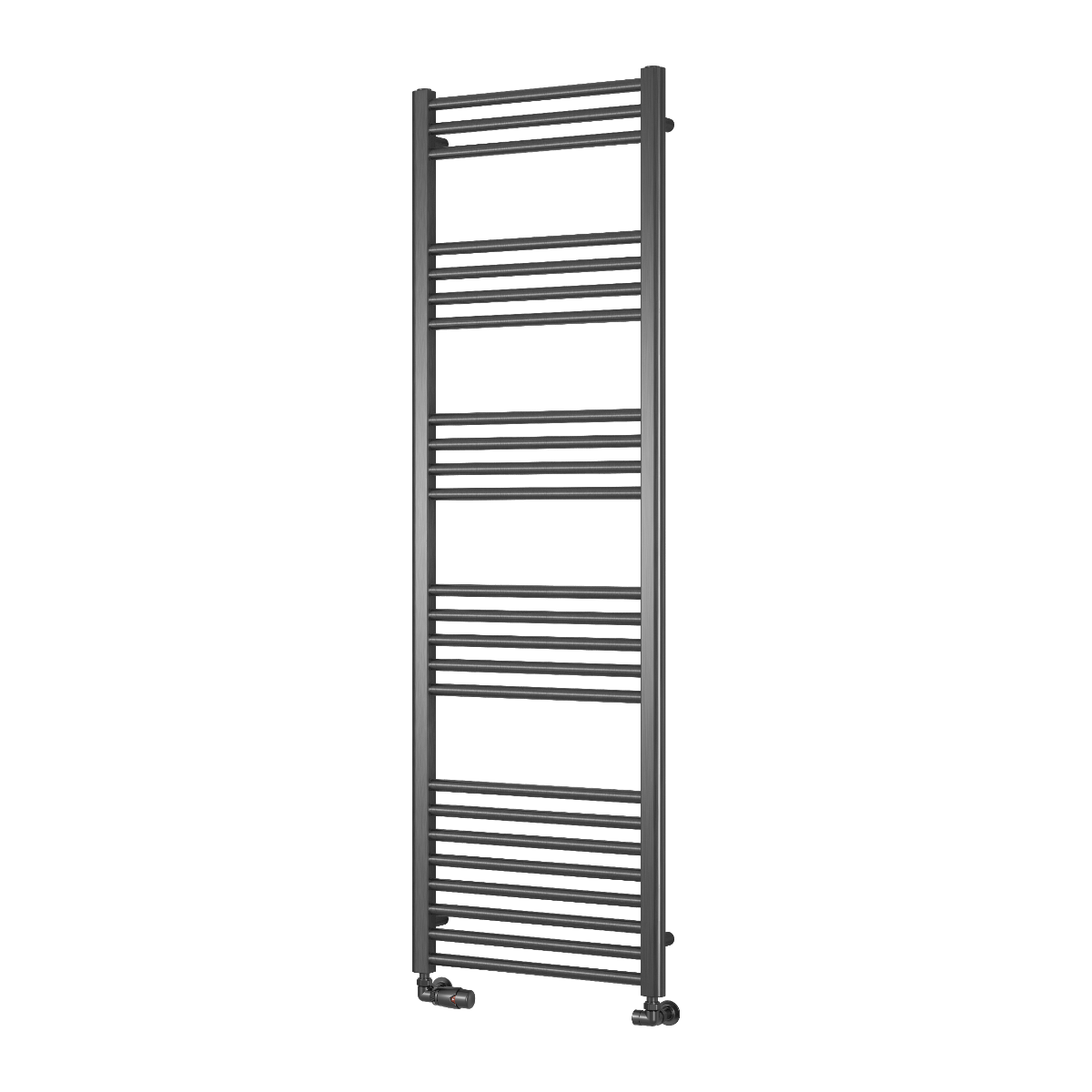 Reina Ottone Brushed Gun Metal Steel Bathroom Radiator in 800H x 500W
