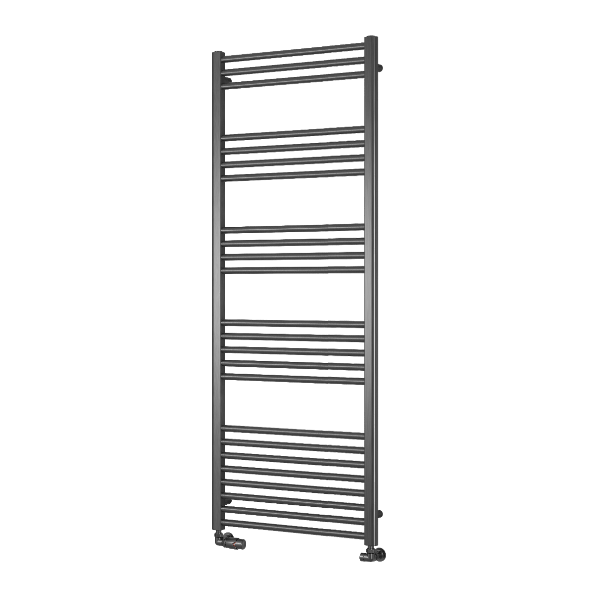 Reina Ottone Brushed Gun Metal Steel Bathroom Radiator in 800H x 500W