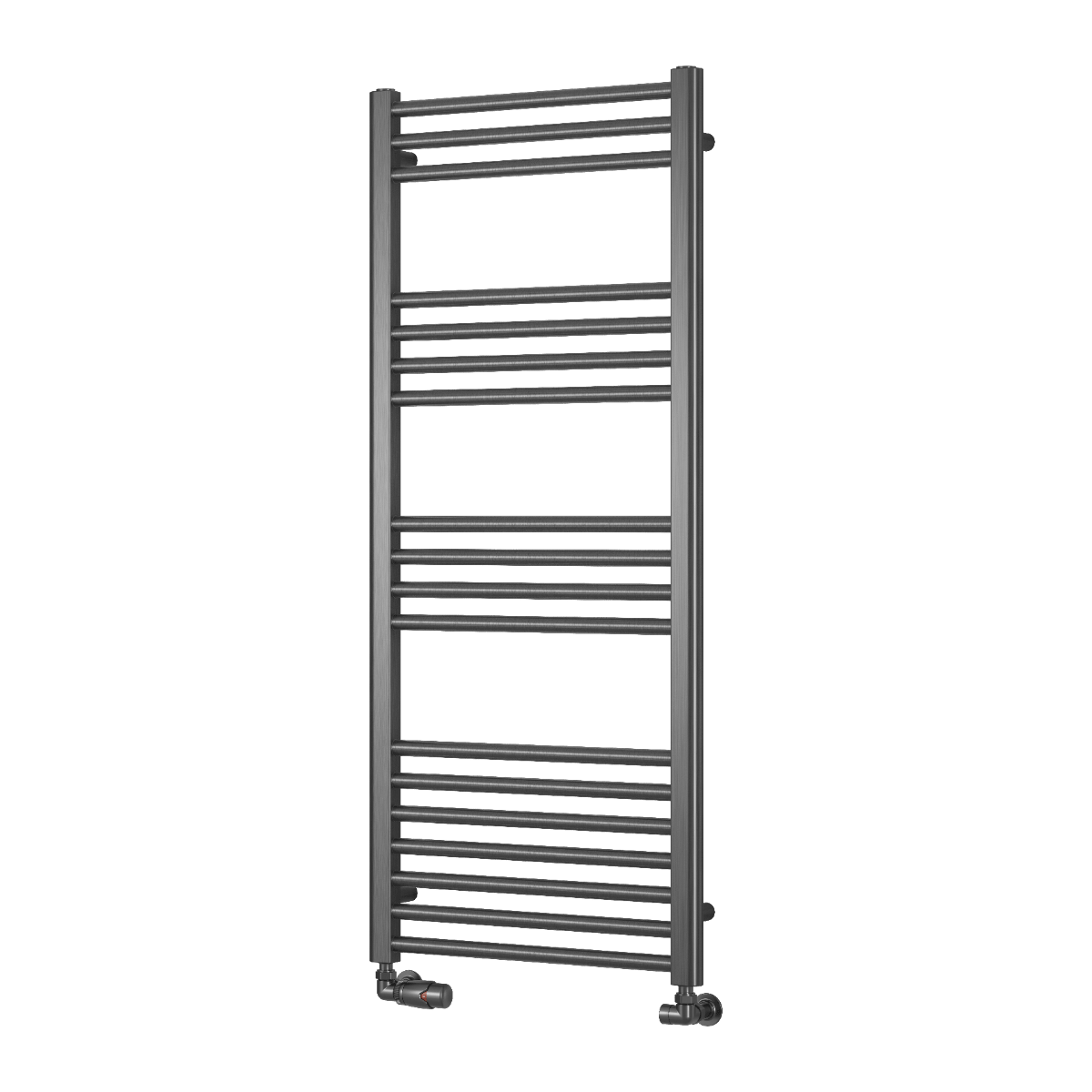 Reina Ottone Brushed Gun Metal Steel Bathroom Radiator in 800H x 500W