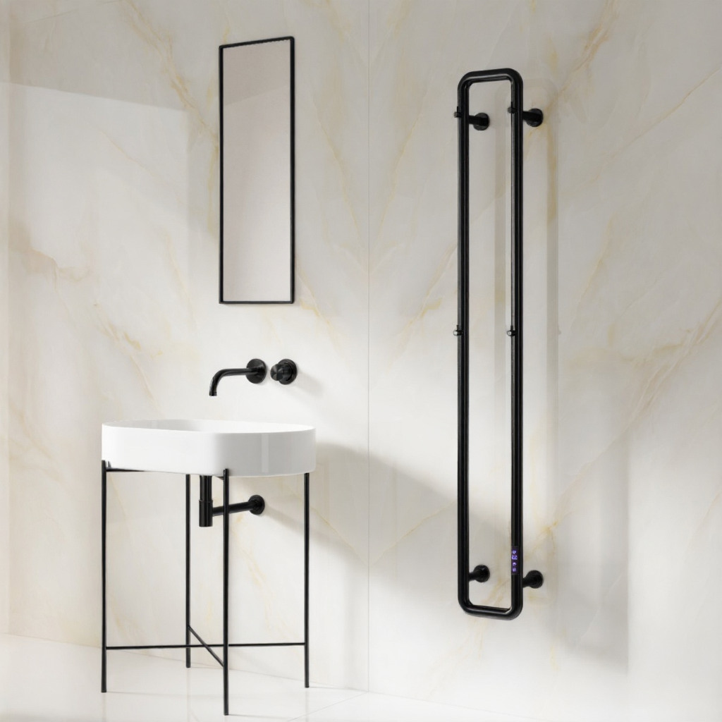 Reina Pelmo Steel Dry Electric Vertical Pipe Radiator 1500H x 200W | 3 colours, 1 size