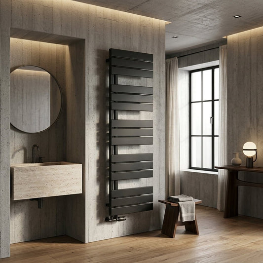 Reina Pettino Heated Steel Towel Rail in Anthracite