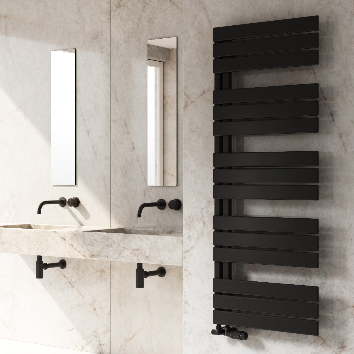 Reina Pettino Heated Steel Towel Rail in Anthracite