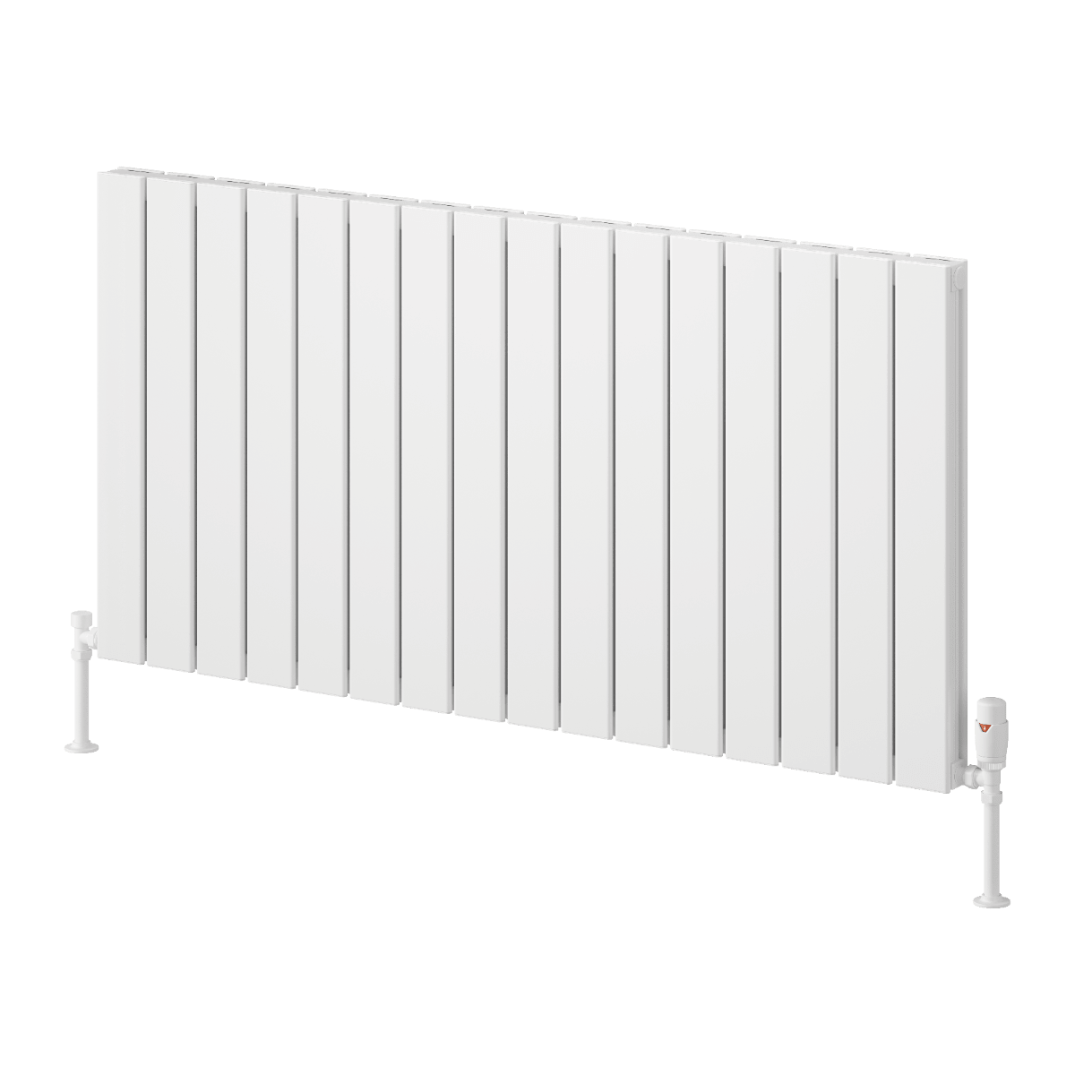 Reina Piatto Aluminium Horizontal Double Panel Radiator in 600H x 1195W