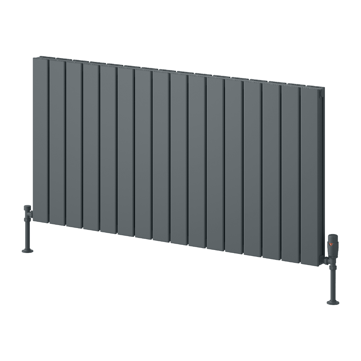Reina Piatto Aluminium Horizontal Double Panel Radiator in 600H x 445W