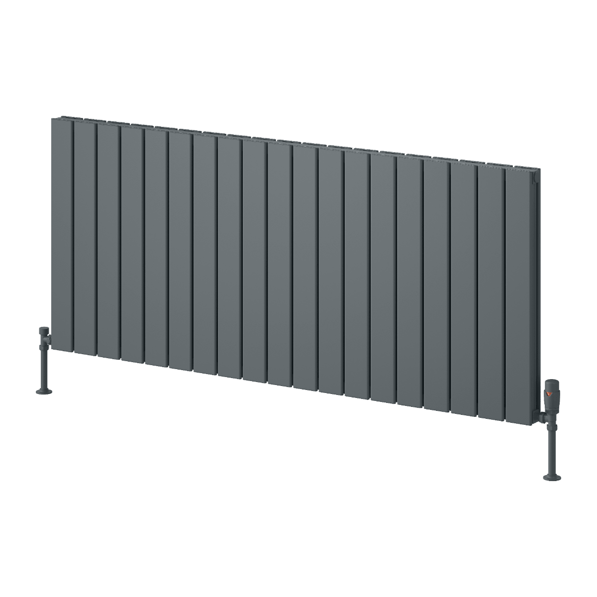 Reina Piatto Aluminium Horizontal Double Panel Radiator in 600H x 1420W