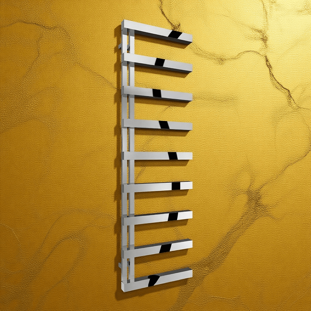 Reina Piazza Polished Stainless Steel Designer Towel Radiator in 1270H x 500W