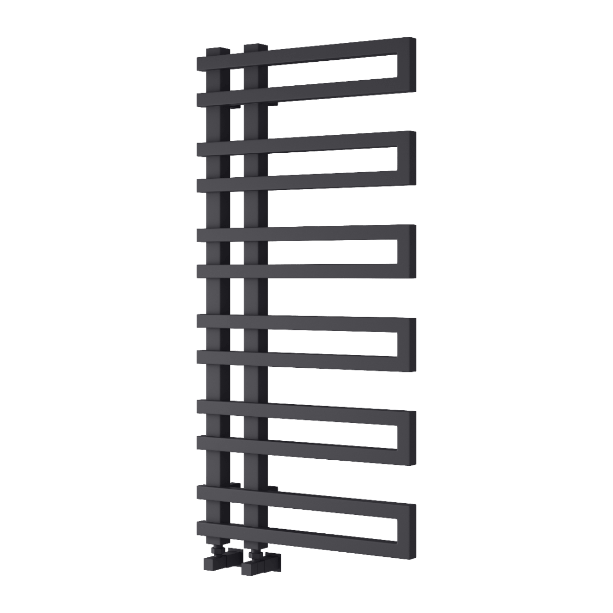 Reina Pietra Modern Wall Mounted Heated Steel Towel Rail in 1100H x 530W