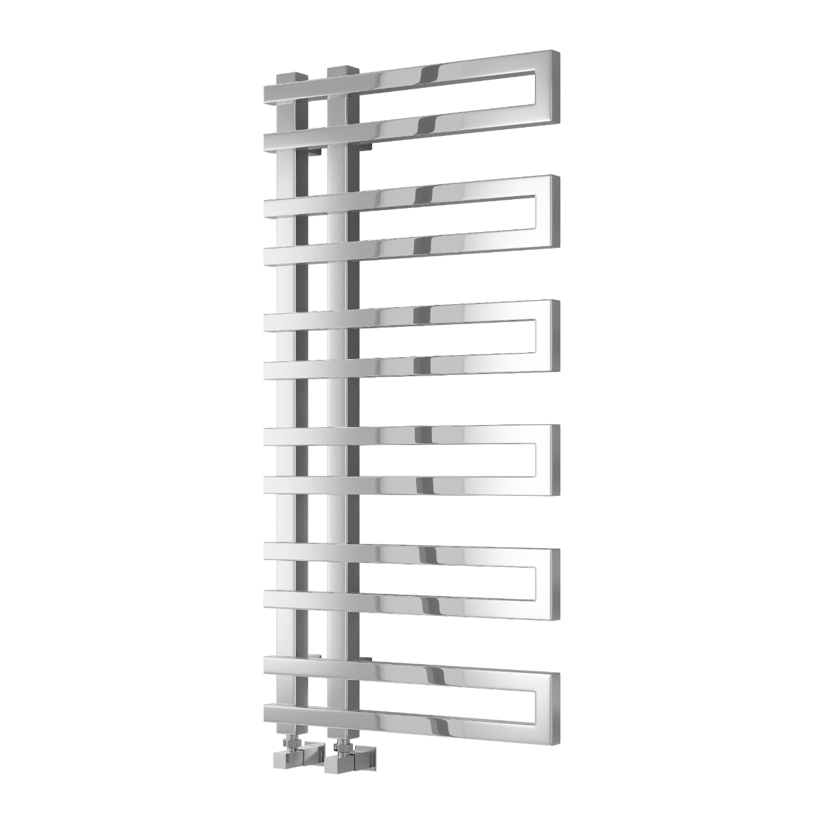 Reina Pietra Modern Wall Mounted Heated Steel Towel Rail in 1100H x 530W