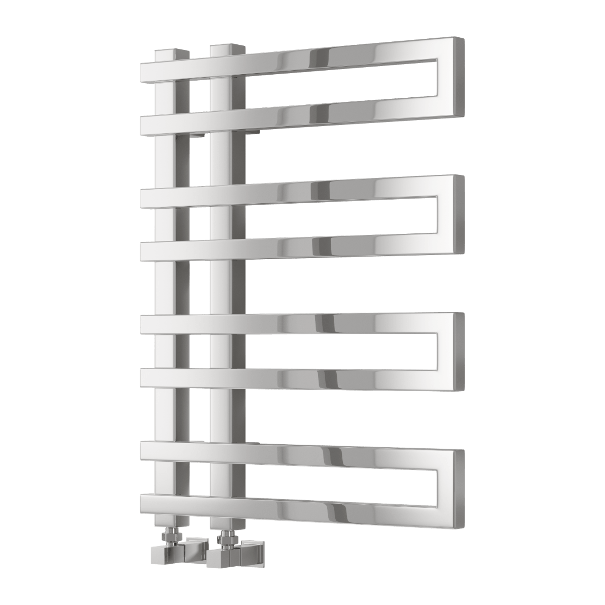 Reina Pietra Modern Wall Mounted Heated Steel Towel Rail in 720H x 530W