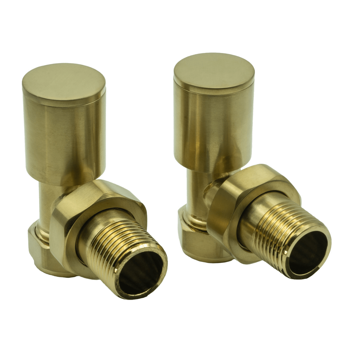 Reina Portland Angled Valves in Brushed Brass