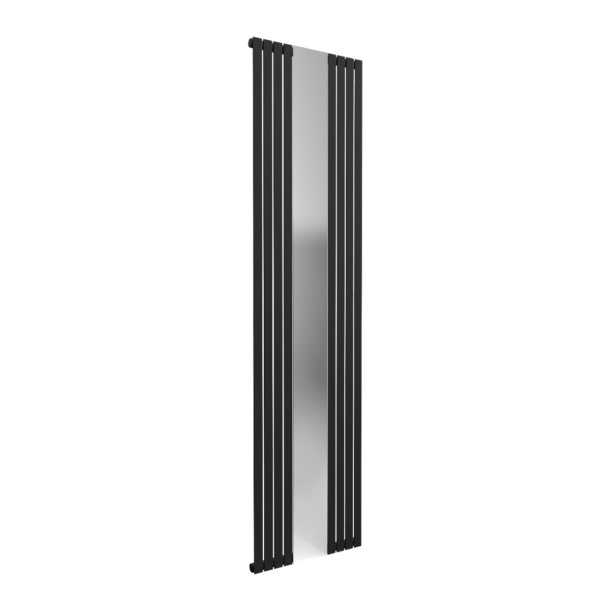 Reina Reflect Heated Mirror Steel Radiator in Black