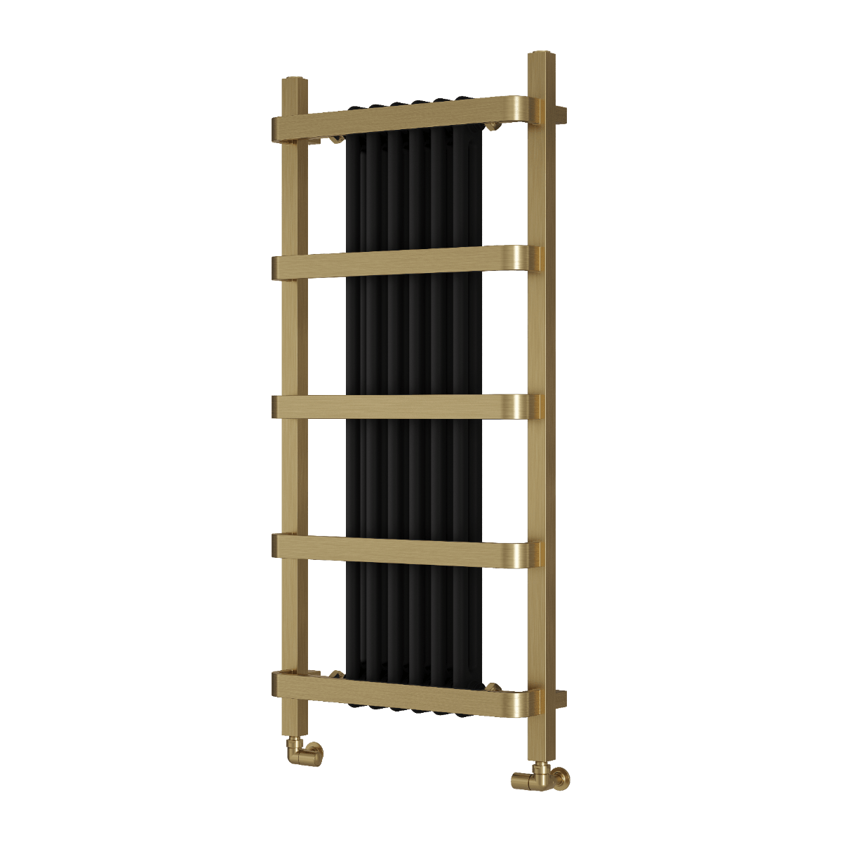 Reina Regina Brushed Brass Steel Bathroom Radiator in 1200H x 550W
