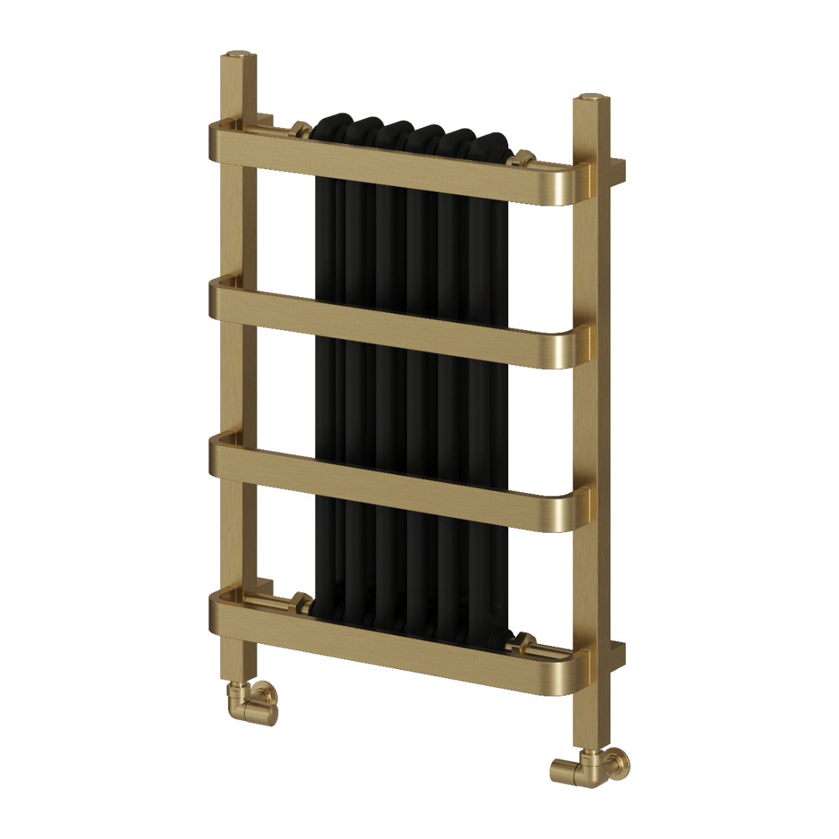 Reina Regina Brushed Brass Steel Bathroom Radiator in 800H x 550W