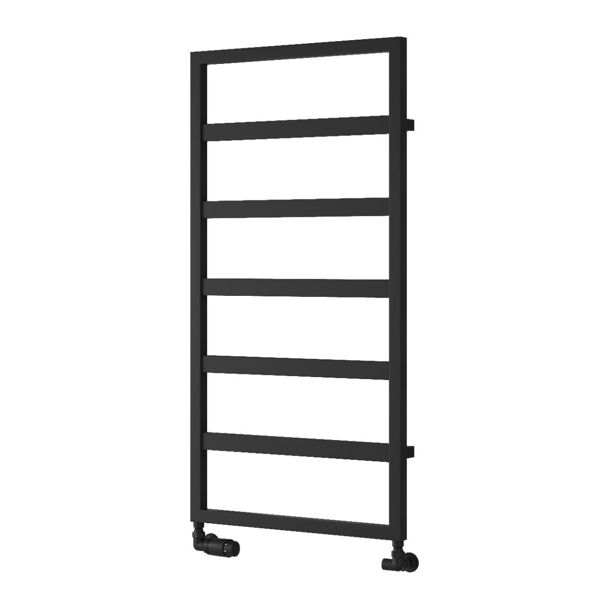 Reina Rezzo Steel Modern Wall Mounted Black Towel Radiator | 6 sizes