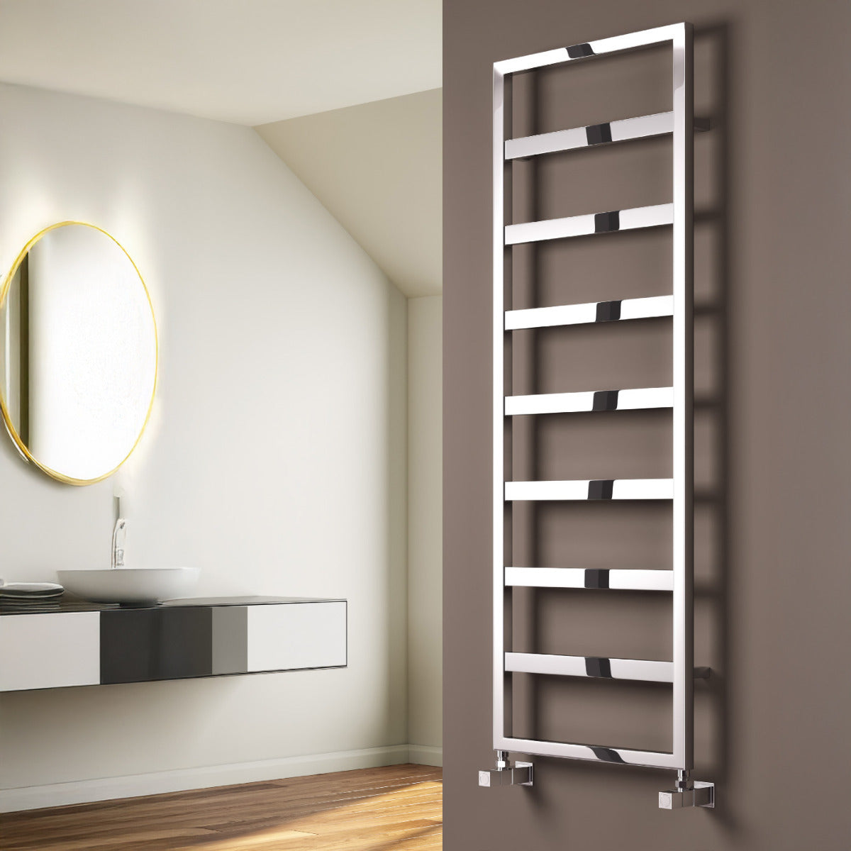 Reina Rezzo Steel Modern Wall Mounted Towel Radiator