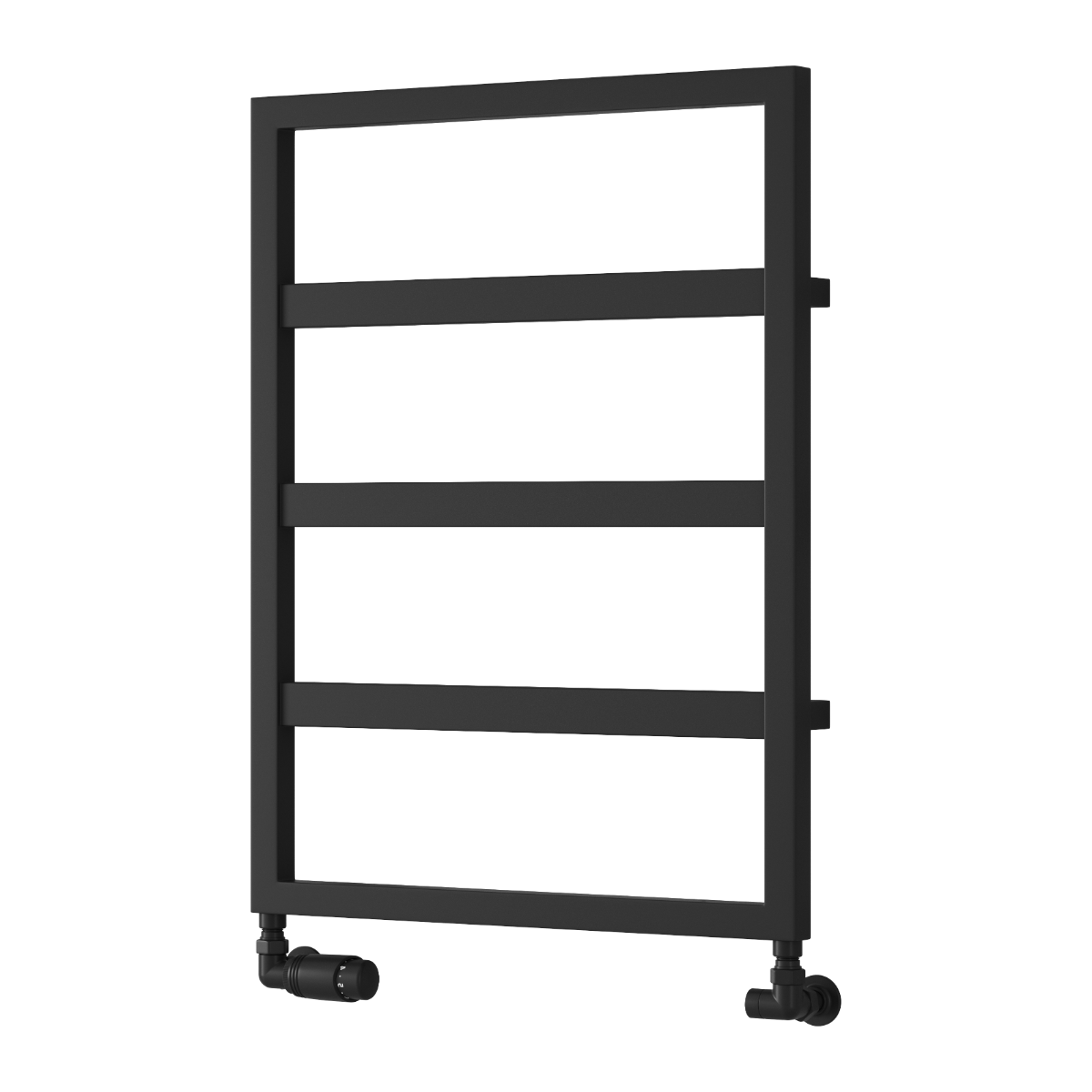 Reina Rezzo Steel Modern Wall Mounted Black Towel Radiator | 6 sizes