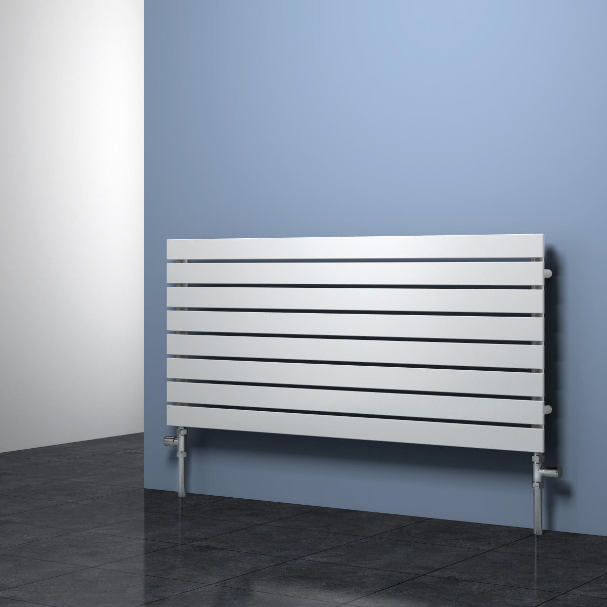 Reina Rione Single Flat Panel Radiator in White | 6 sizes