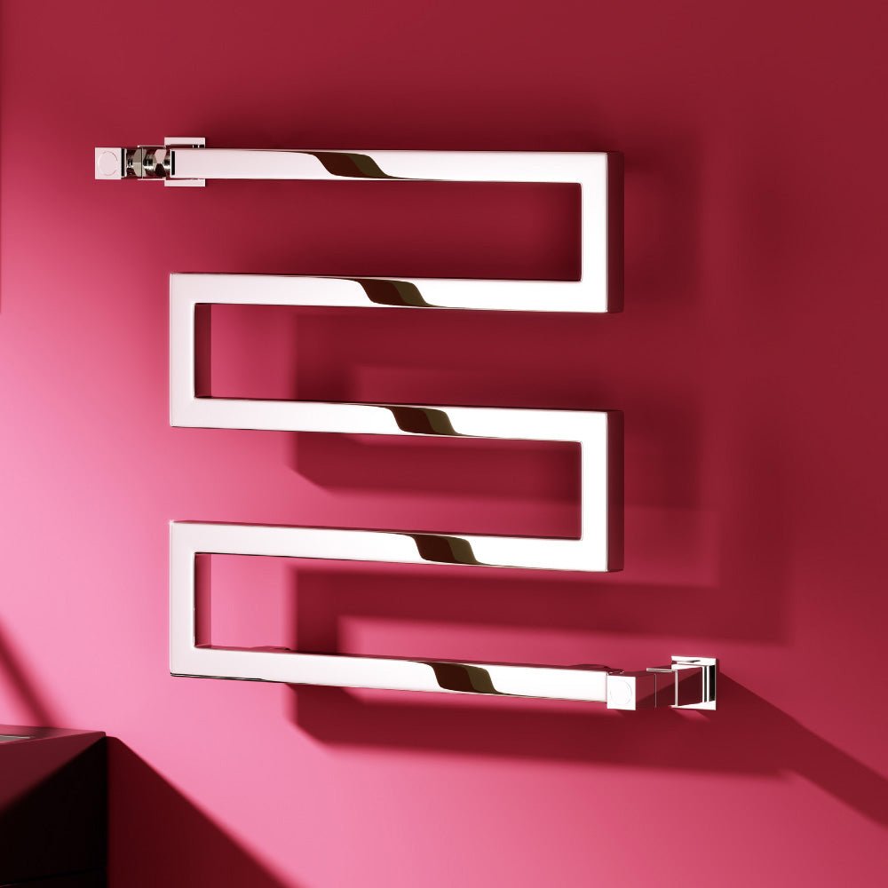 Reina Serpe Geometric Designer Steel Bathroom Radiator in 510H x 500W