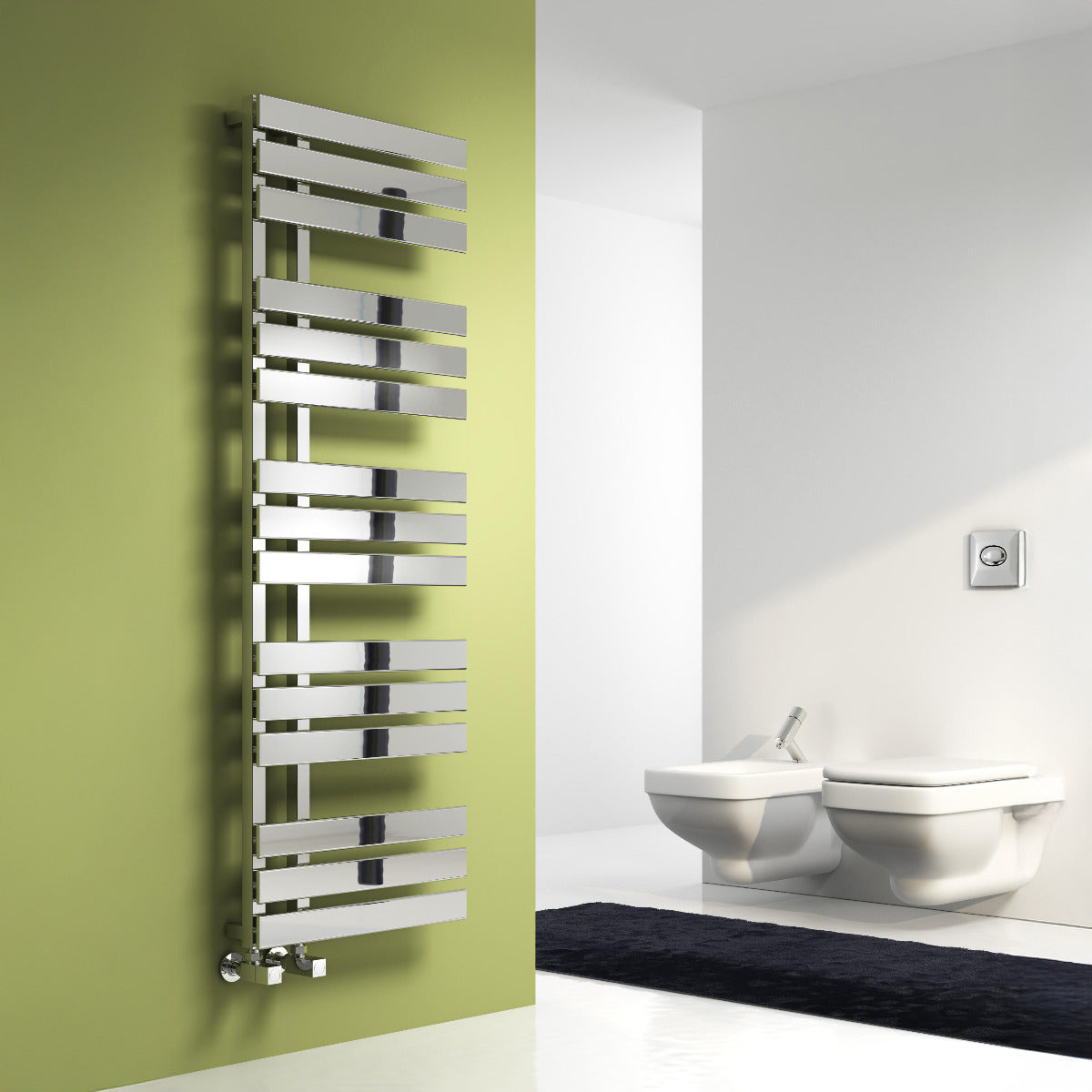 Reina Sesia Steel Towel Radiator in Chrome