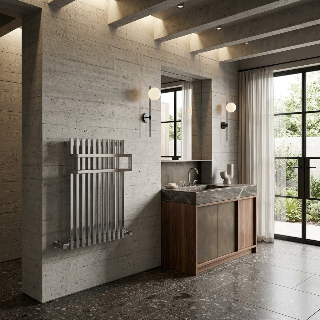 Reina Sori Modern Towel Radiator in Chrome