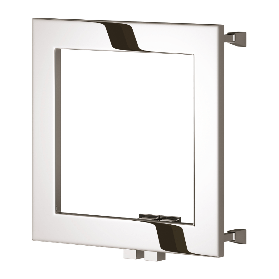 Reina Square Polished Stainless Steel Modern Radiator in Polished Steel