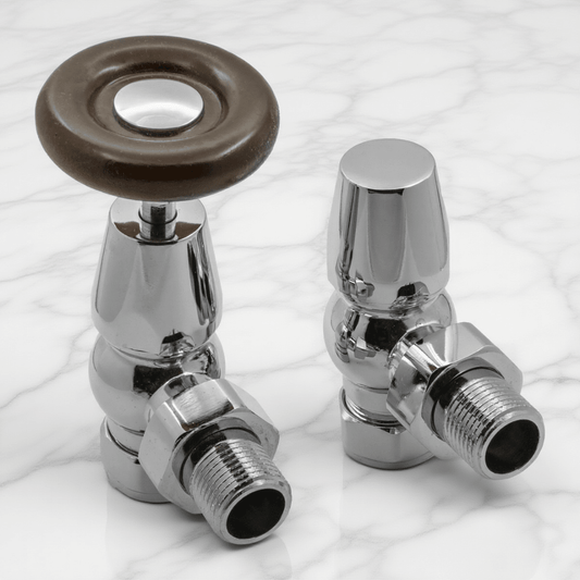 Reina Surrey Angled Valves Chrome in Chrome